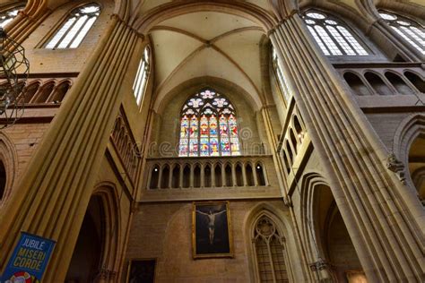 Dijon, France - April 22 2016 : Cathedral Editorial Stock Image - Image ...