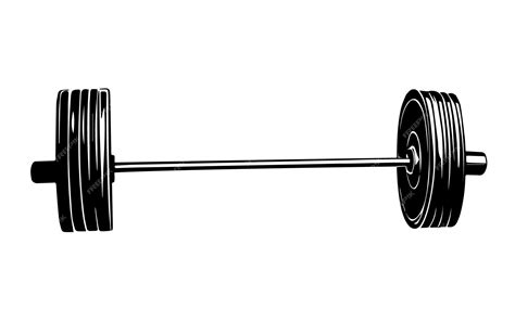 Barbell Silhouette Vector