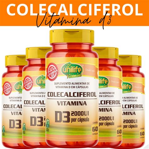 Para Que Serve O Remedio Colecalciferol - KIT 5- COLECALCIFEROL VITAMINA D3 2000 UI - SUPLEMENTO COM 60 CAPSULAS ...