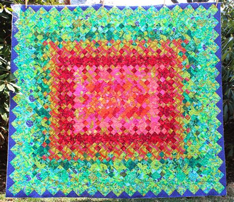 The Beyondness Of Things Blooming Nine Patch Quilt Bright Color Palette