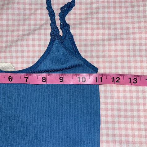 Vintage 2000s Blue Babydoll Tank Top Size Xs Depop