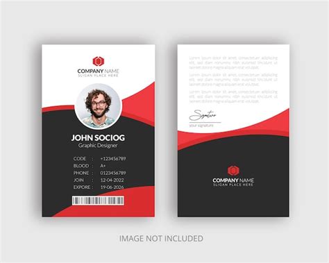 Premium Vector Id Card Layout With Blue Accentsmodern And Minimalist