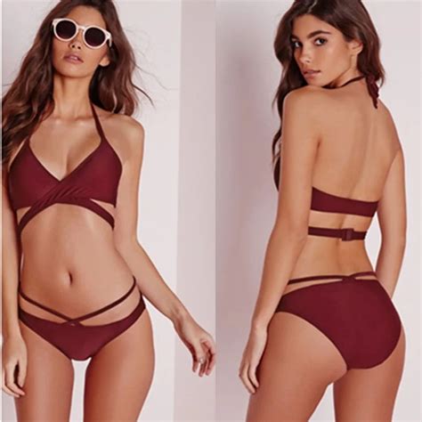 Bañadores a precio barato para mujer novedad de verano en Bikini de realce Conjunto de