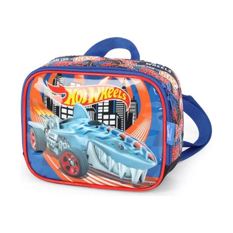 Lancheira Escolar Hot Wheels Azul Manah Books