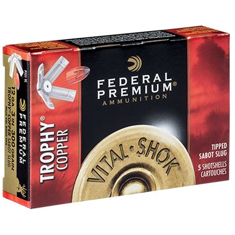 Federal Vital Shok Trophy Copper Slug 12 Gauge 3 Ammo