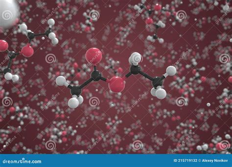 Ethyl Acetate Molecule Made with Balls, Conceptual Molecular Model ...