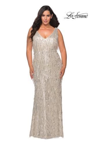 Silver Plus Size Dresses La Femme