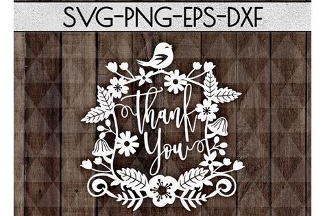 Thank You Svg Cutting File Teacher Gift Papercut Dxf Eps Png By