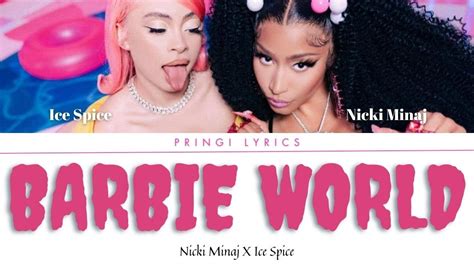 Nicki Minaj X Ice Spice Barbie World Lyrics Barbie Girl Remix Tiktok Song Youtube