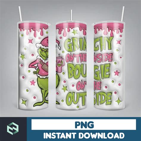 3D Inflated Christmas Tumbler Wrap, Mean Green Guy Christmas | Inspire