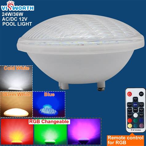 RGB Pool Light Par56 Luz Piscina 24W 36W Lampada A Led Subacquea Ip68