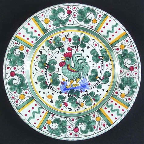 Green Rooster Orvieto Salad Plate By Deruta Italy Replacements Ltd