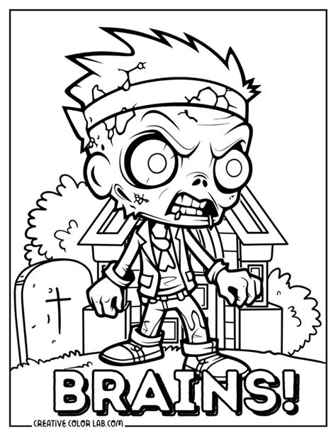 28 Coloring Pages of Zombies | Free PDF Printables