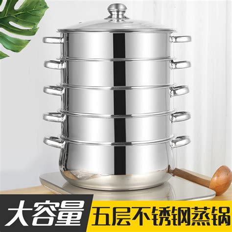 40cm Five Layers Thickened Double Bottom Stainless Steel Steamed Cooker