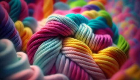 Premium Ai Image A Colorful Yarn For Knitting Is Shown In A Close Up