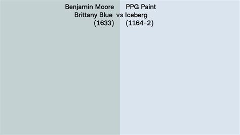 Benjamin Moore Brittany Blue Vs Ppg Paint Iceberg Side