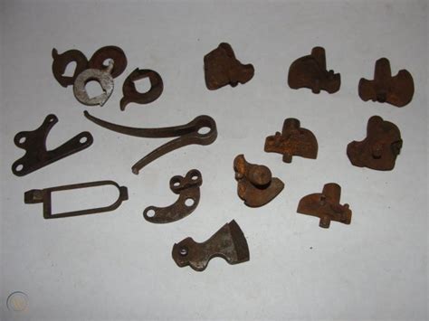 antique musket flintlock black powder parts lot