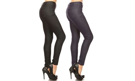 Womens Classic Solid Skinny Jeggings Groupon