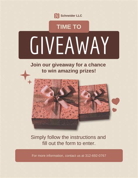 Enter To Win Flyer