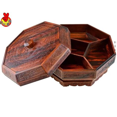 Rosewood Mogno Fruit Dish Tenon Estrutura Bandeja De Ch Doces Mogno M