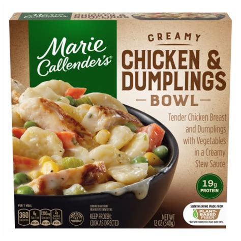 Marie Callenders Creamy Chicken And Dumplings Bowl Frozen Meal 12 Oz