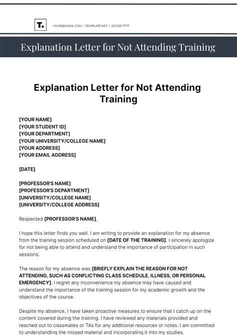 Free Explanation Letter Templates, Editable and Printable
