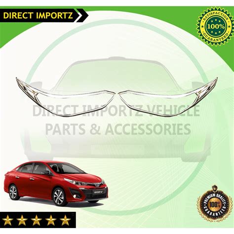 Toyota Vios Prime To Head Light Cover Chrome