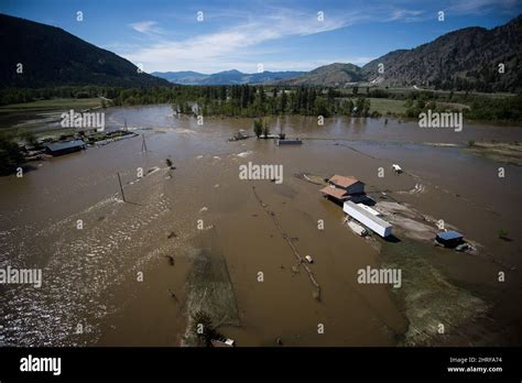 A Home Damaged By Flood Waters Is Seen In An Aerial View Near The