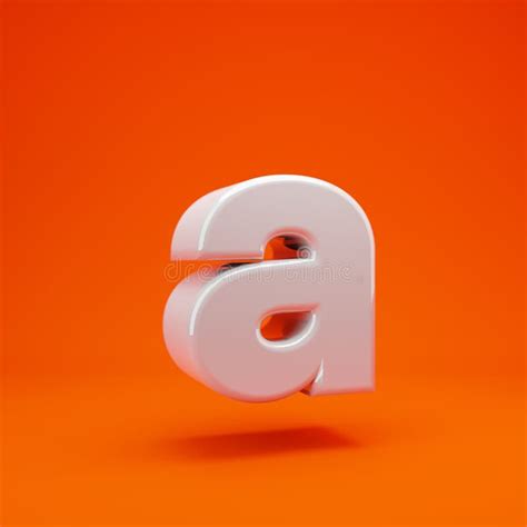 D Letter S Lowercase Glowing Glossy Metallic Font With Orange Lights