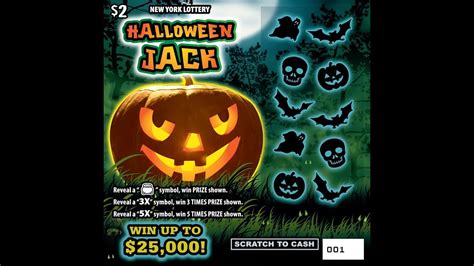 2 Halloween Jack Win Lottery Bengal Scratch Off Tickets New