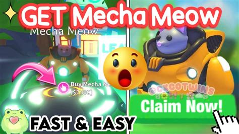 How To Get Limited Mecha Meowin Adopt Me Fast Easy Its Cxco Twins