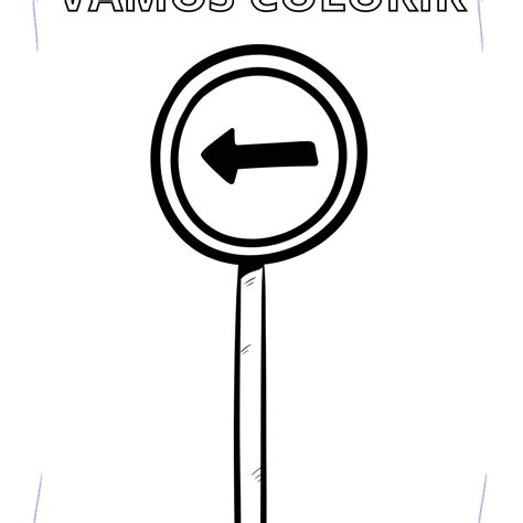 Placa De Transito Para Colorir