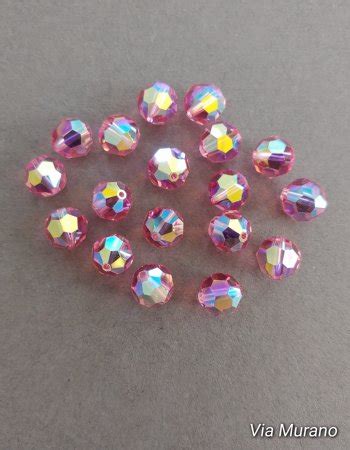 Swarovski Round Bead Mm Rose Ab Pieces