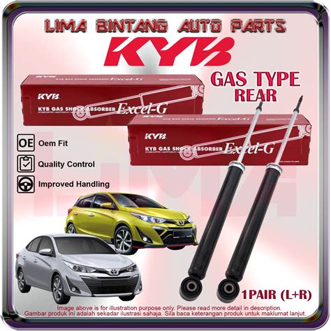 Pair Toyota Vios Ncp Yaris Nsp Rear Shock Absorber Gas