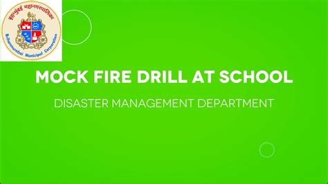 Fire Safety Mock Drill In School Bmc Disaster Management Department Youtube