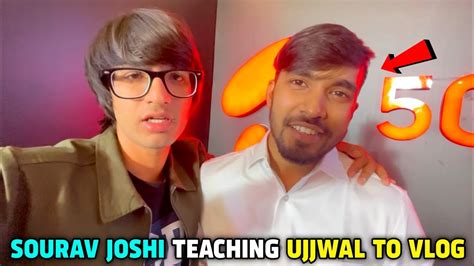 Sourav Joshi Teaching Techno Gamerz To Vlog Techno Gamerz Ujjwal