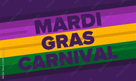 Mardi Gras Carnival in New Orleans. Fat Tuesday. Traditional holiday ...