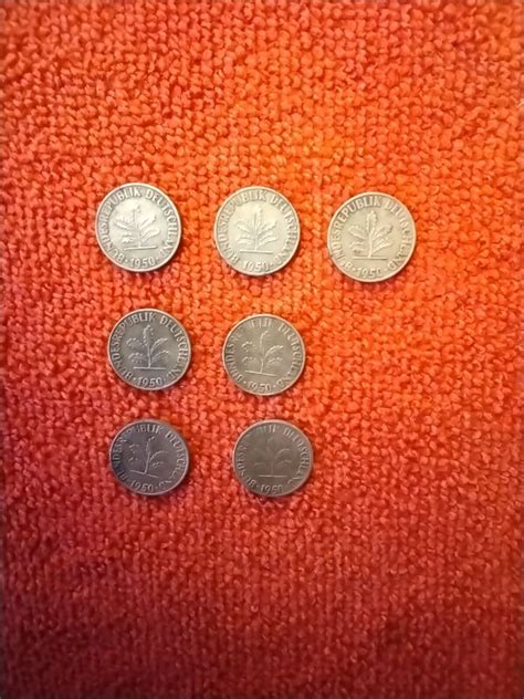 1950 GERMANY PFENNING LOT OF 7 COINS AS PICTURED EBay