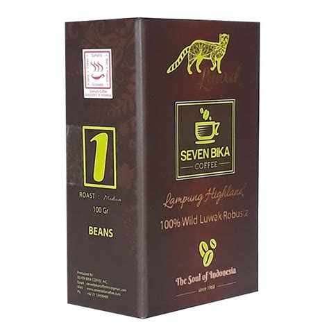 Seven Bika Lampung Highland Pure Robusta Wild Luwak Coffee Gr