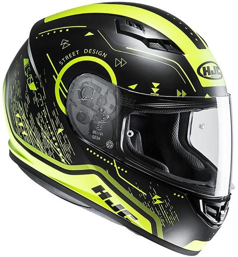 Casco Moto Integrale Hjc Cs Safa Mc Hsf Nero Giallo Fluo Vendita