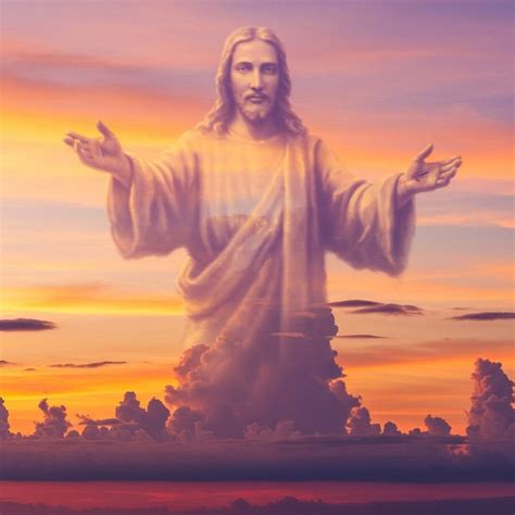 jesus sunset reflection royalty  stock illustration