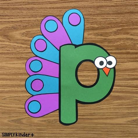 lowercase letter p alphabet craft simply kinder printable membership