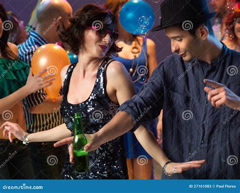 Couple Dancing Flirting In Night Club Stock Image Image 27161083