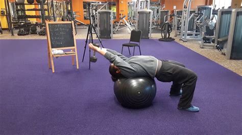 Stability Ball Overhead Lat Pull Youtube