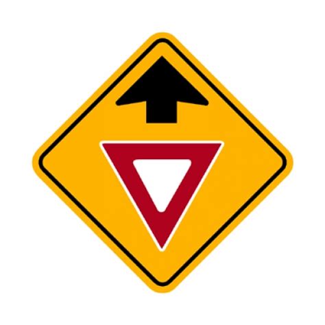 W Yield Ahead Symbol