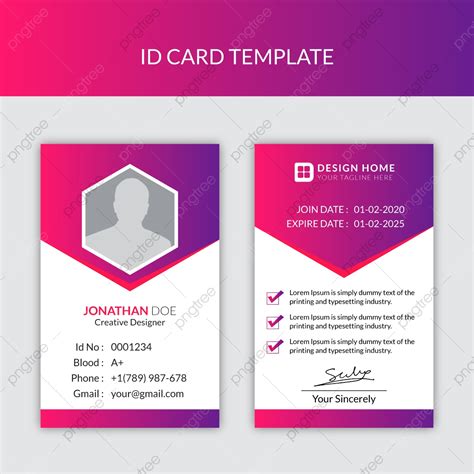 Id Card Design Template Template Download On Pngtree