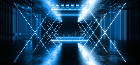 Electric Sci Fi Neon Tunnel Corridor Catwalk Laser Futuristic Pantone