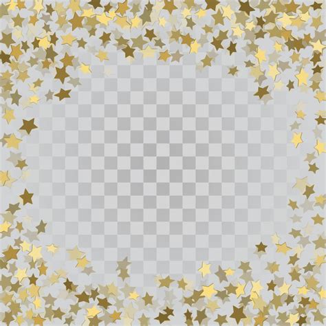 Estrellas D De Oro Sobre Fondo Transparente Vector Premium