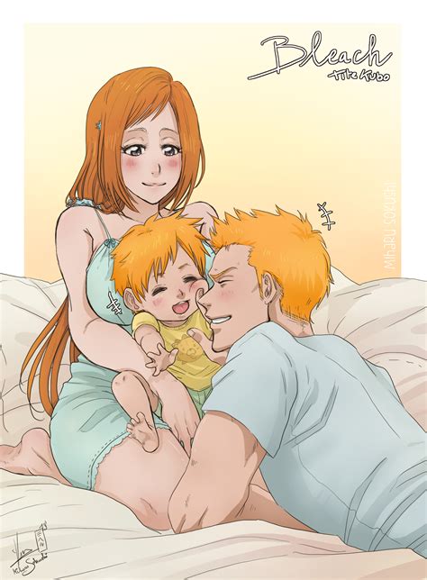 Inoue Orihime Kurosaki Ichigo Kon And Kurosaki Kazui Bleach And