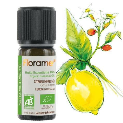 Avis Citron distillé bio citrus limonum huile essentielle Florame